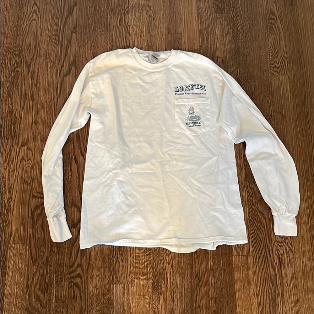 Gildan Long Sleeve graphic White Shirt size M